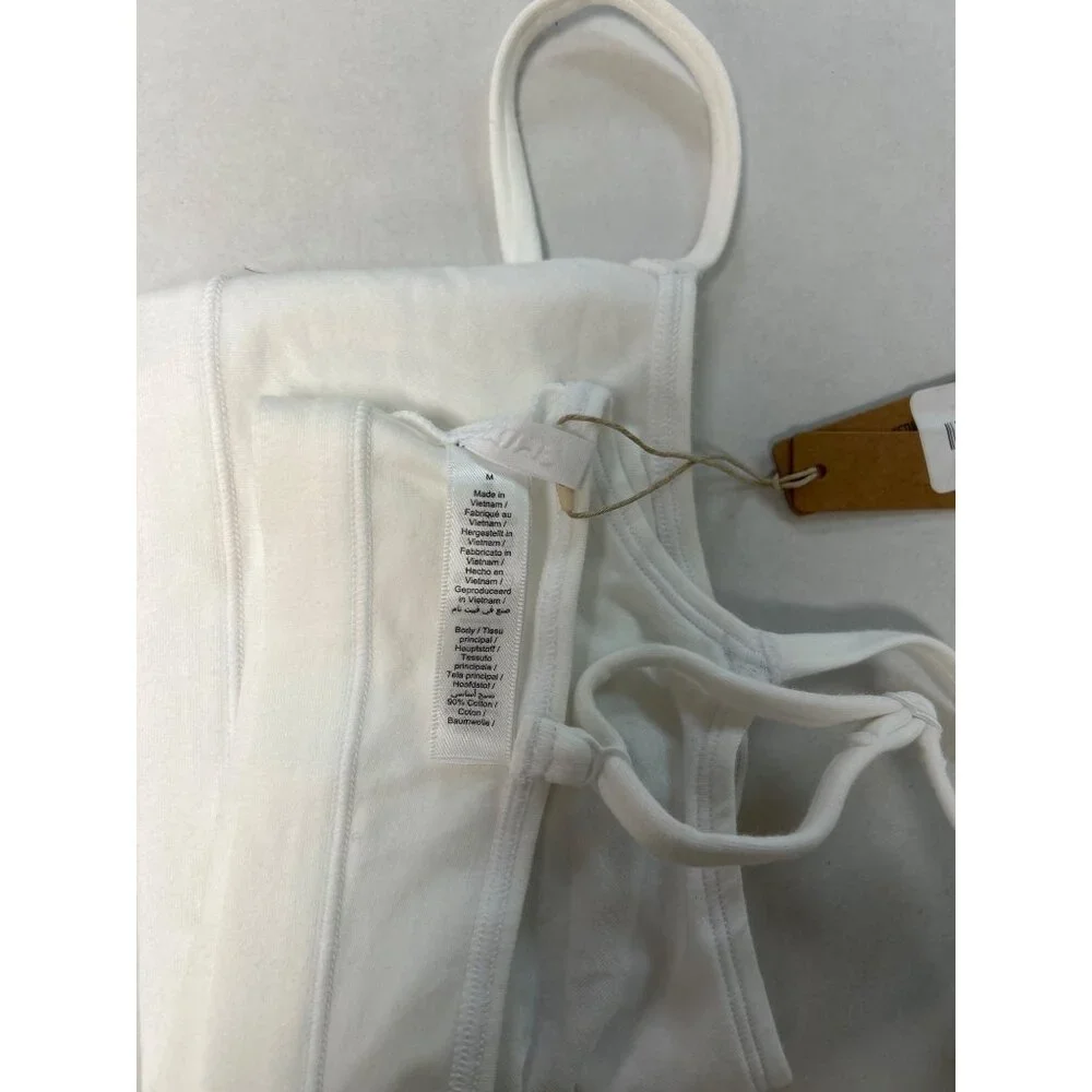 SKIMS Cotton Jersey Heart Scoop Bralette Snow Size Medium NWT - Picture 7 of 7